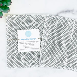 Washable Eco Sponge for a Zero Waste Kitchen - Demask Print