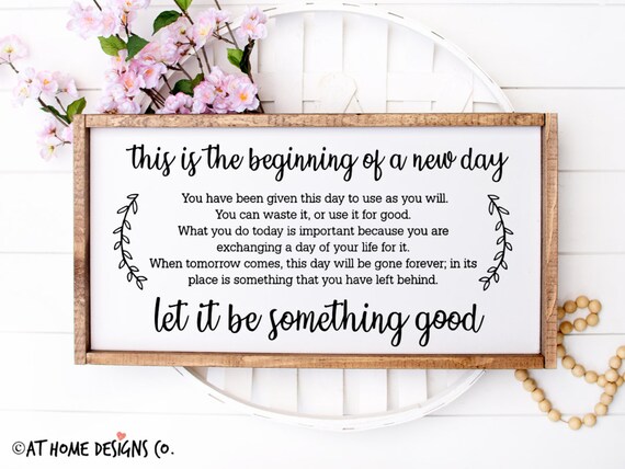 This Is The Beginning Of A New Day Quote This Is The Beginning Of A New Day Svg / New Day Quote / | Etsy India
