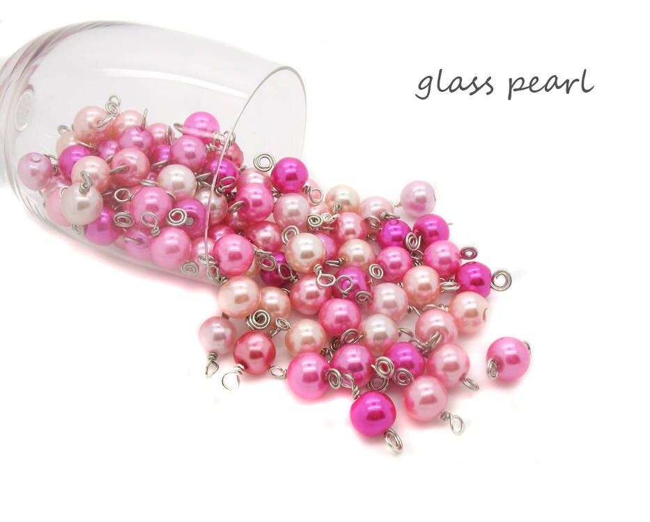 10mm Shiny Pink Pastel Beads for Jewelry Making, Pastel Beads for