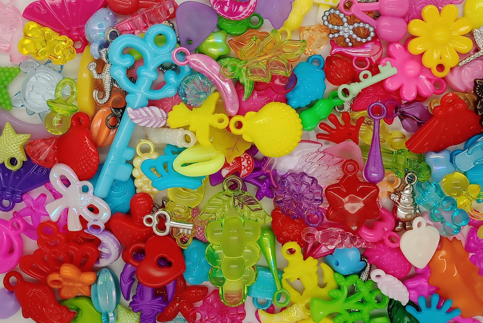 Bulk Acrylic Charms 100 Pc Mixed Plastic Charms and Pendants Etsy