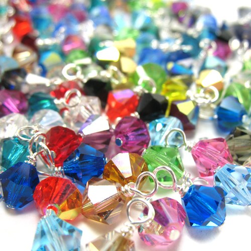 Dangle Charms for Jewelry 6mm Crystal Bead Dangles Etsy