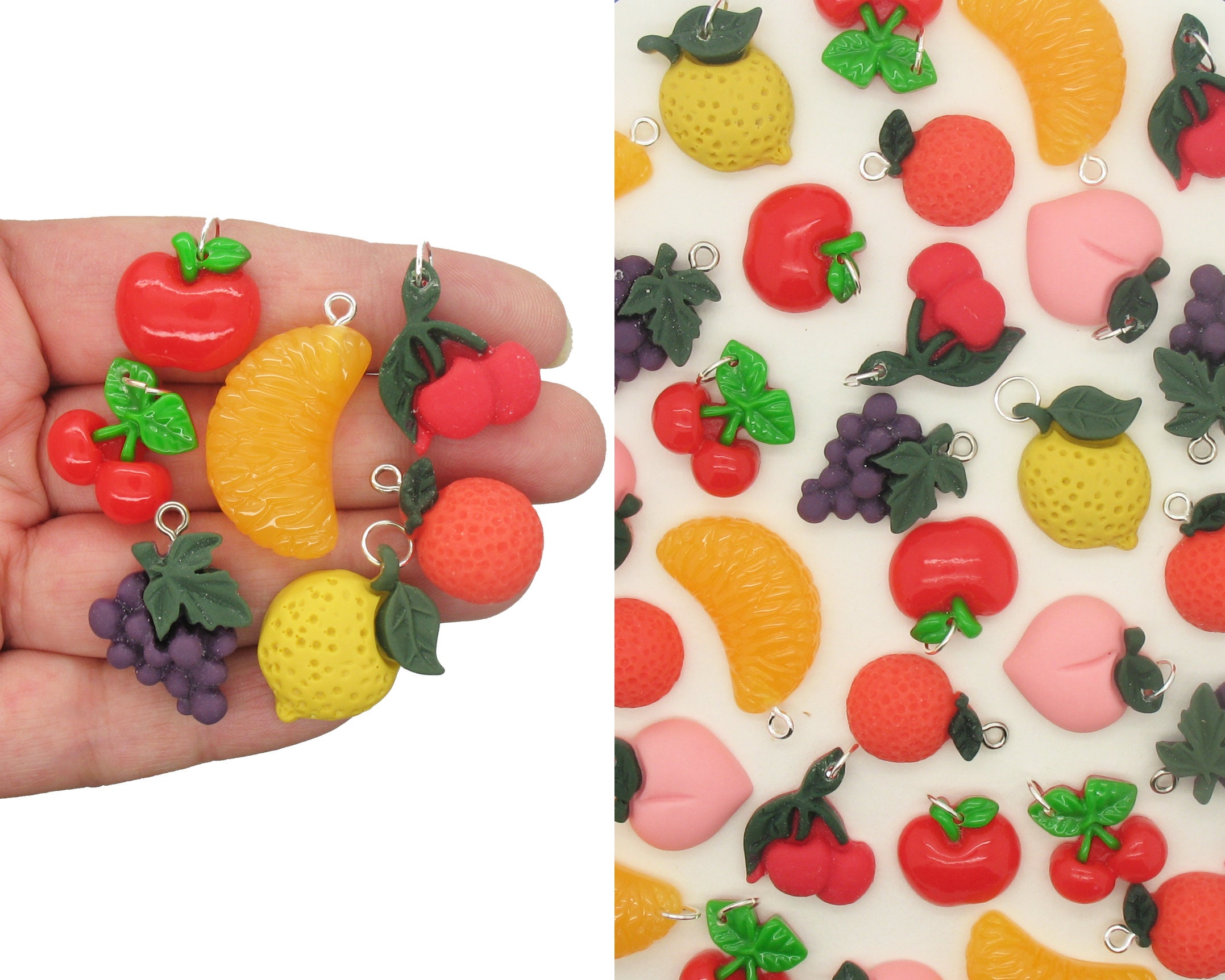 Fruit Charms Resin Cabochon Food Charms for Charm Bracelets Etsy