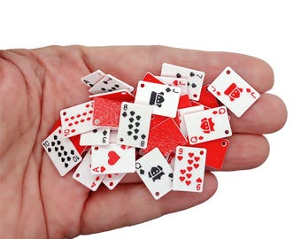 Playing Card Charms, Full Deck 52 pcs, Lightweight & Tiny