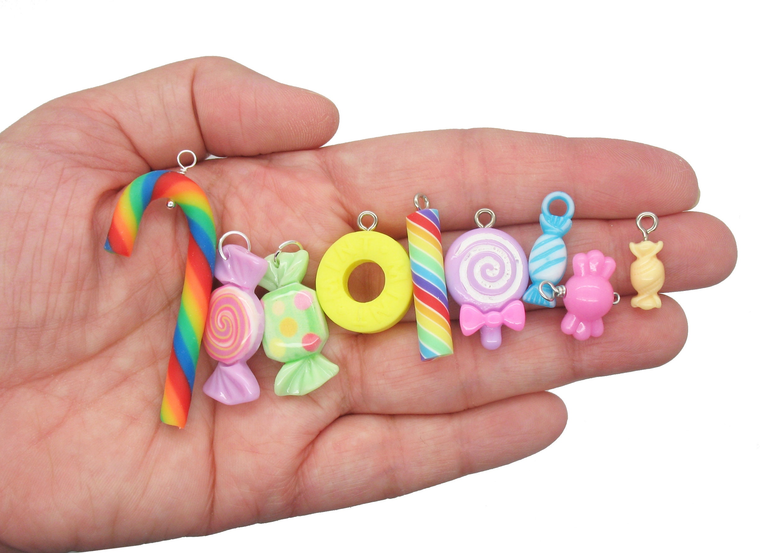 Candy Mix Charms Kawaii Candy Chocolate Mint Lollipop Bead - Etsy