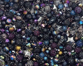 Goth Dangle Charm Mix, 20 pieces, Black & Dark Colors for Witchy Accessories