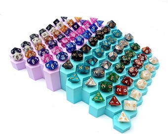 Dice Display Stand, Choose Blue or Lavender, 6 Shelves for RPG, Dice not Included