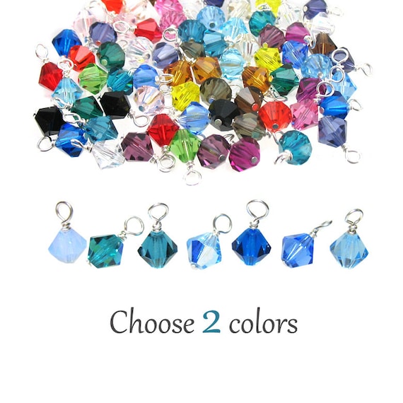 Matte AB 6mm Czech Crystal Bead Dangles NEW Glass Bead Charms Bulk Charms Lot