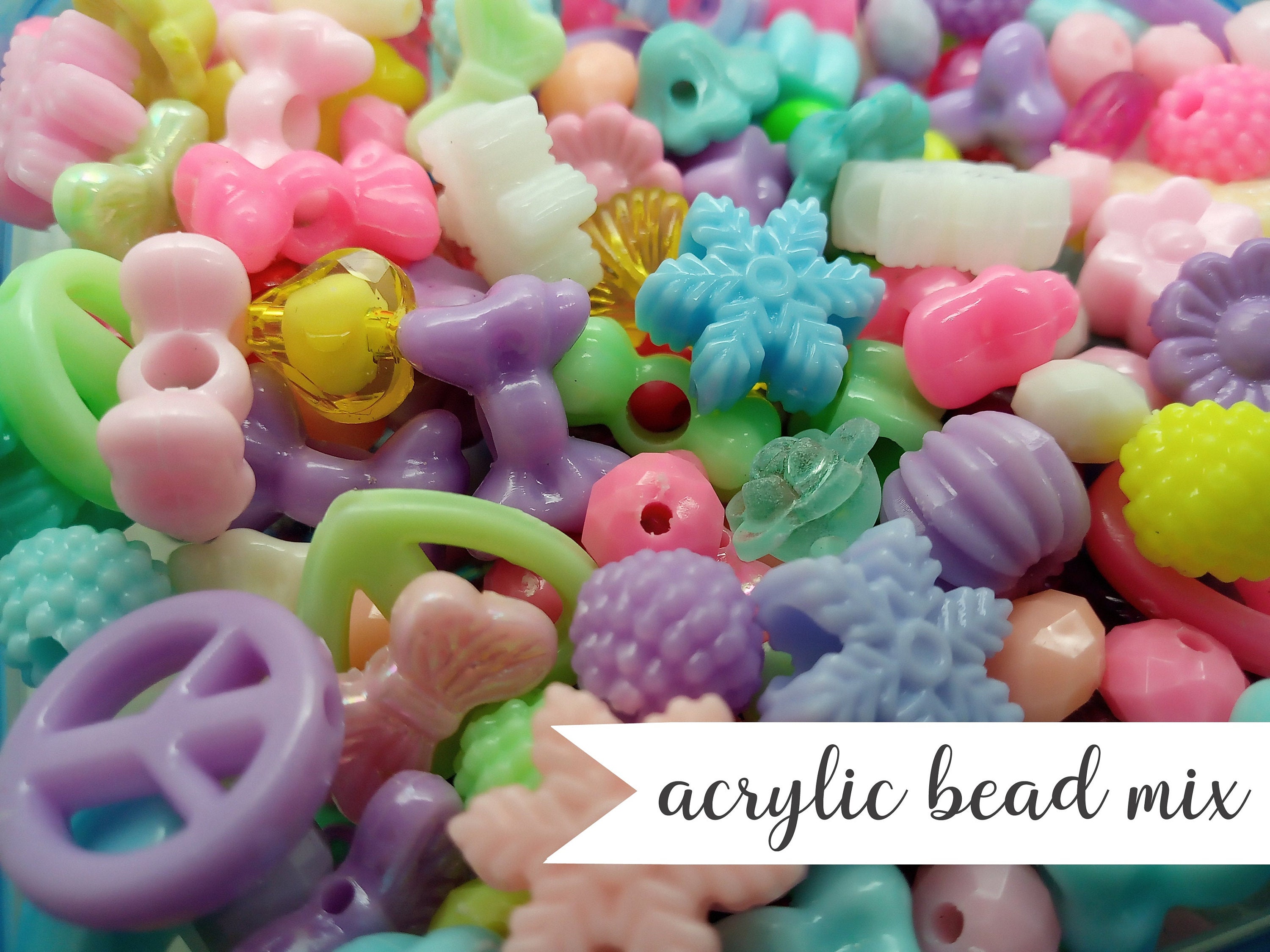 Plastic Beads, Bulk Beads, DIY Jewelry, Loose Beads in Bulk, Beads for  Jewelry, Assorted Beads, Plastic Beads Mix, Mixed Lot Plastic Beads 