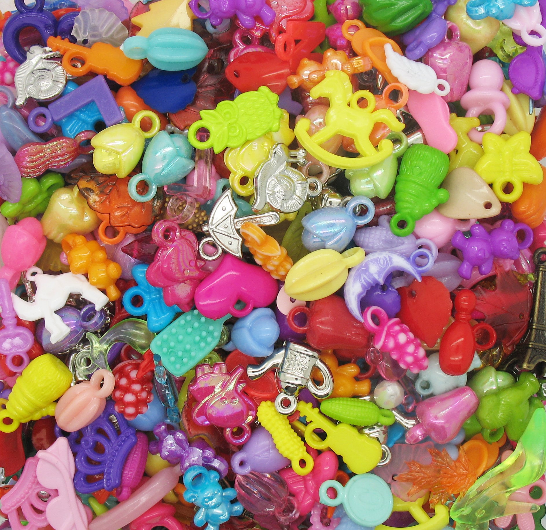 Bulk Acrylic Charms 100 pc Mixed Plastic Charms and Pendants Etsy