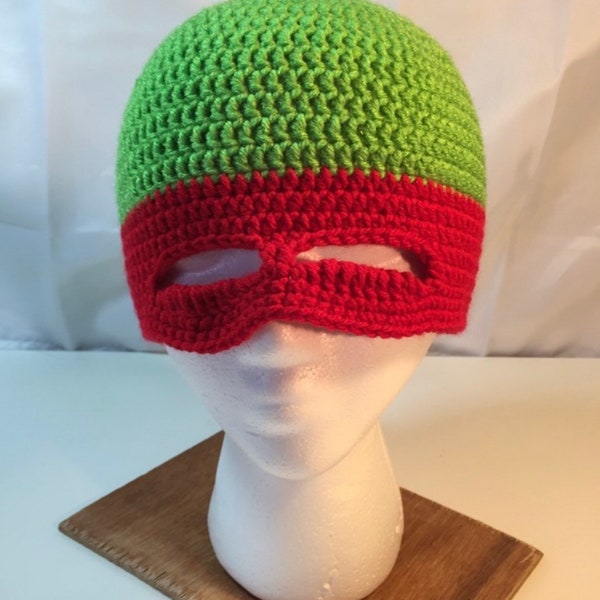 Ninja turtle crochet hat