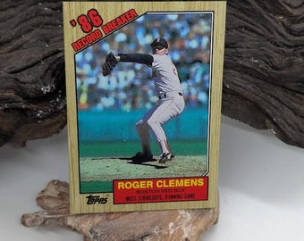 Roger Clemens Baseball Card 1987 Leaf No. 51 - Etsy