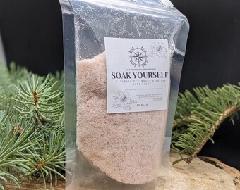 Soak Yourself - Lavender Cedarwood & Orange Bath Salts | Relaxing Bath Salts | Natural Bath Salts | Handmade Bath Salts | Epsom Bath Salts