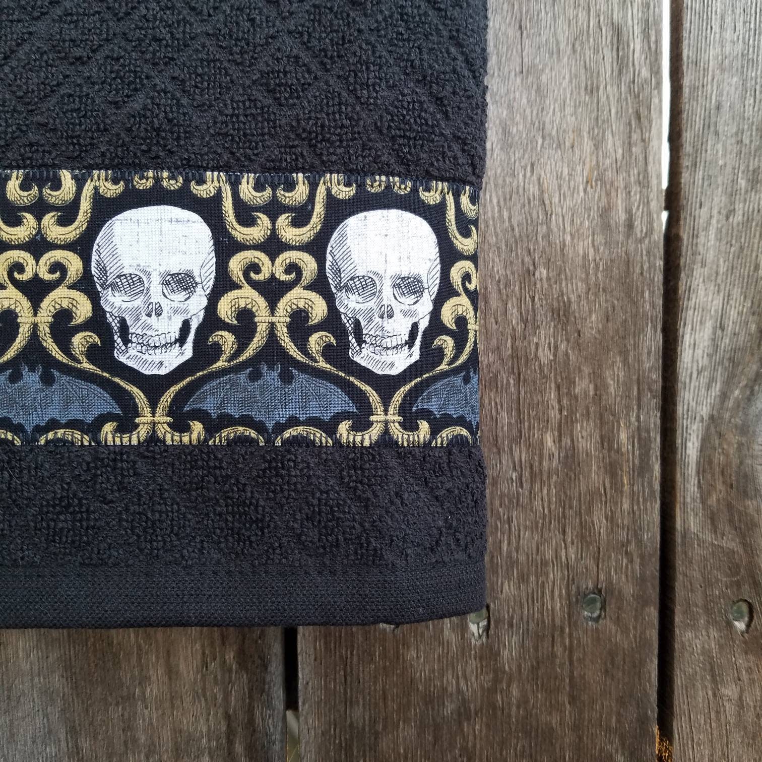Halloween Towel Gothic Towel Halloween Decor Hand Towel Etsy Ireland