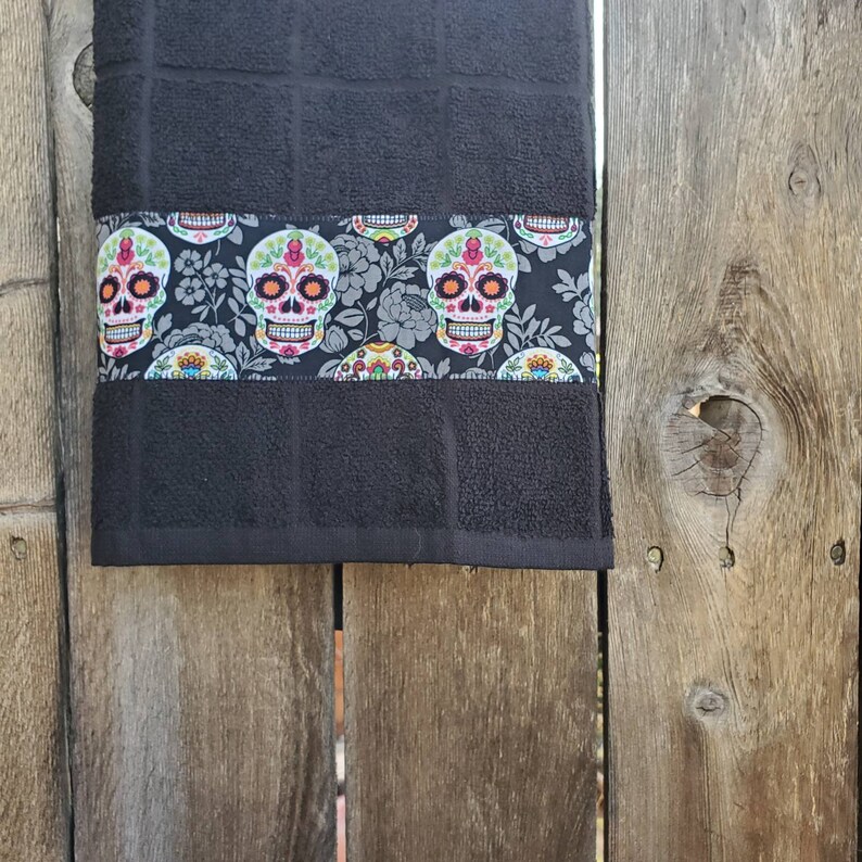 Day Of The Dead Towel Dios De Los Muertos Towel Kitchen Etsy