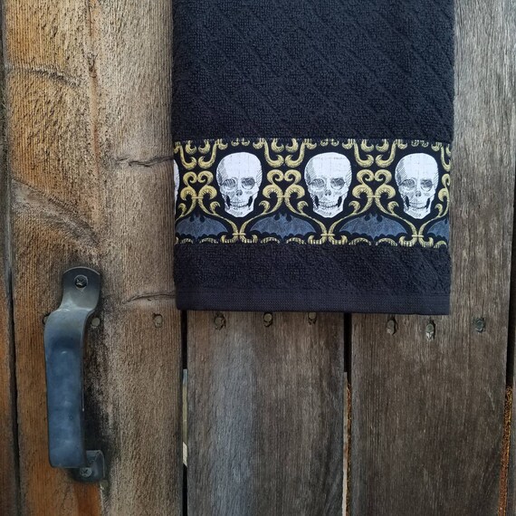 Halloween towel Gothic towel Halloween decor hand towel Etsy