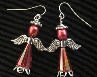 Red Angel Earrings Design 2