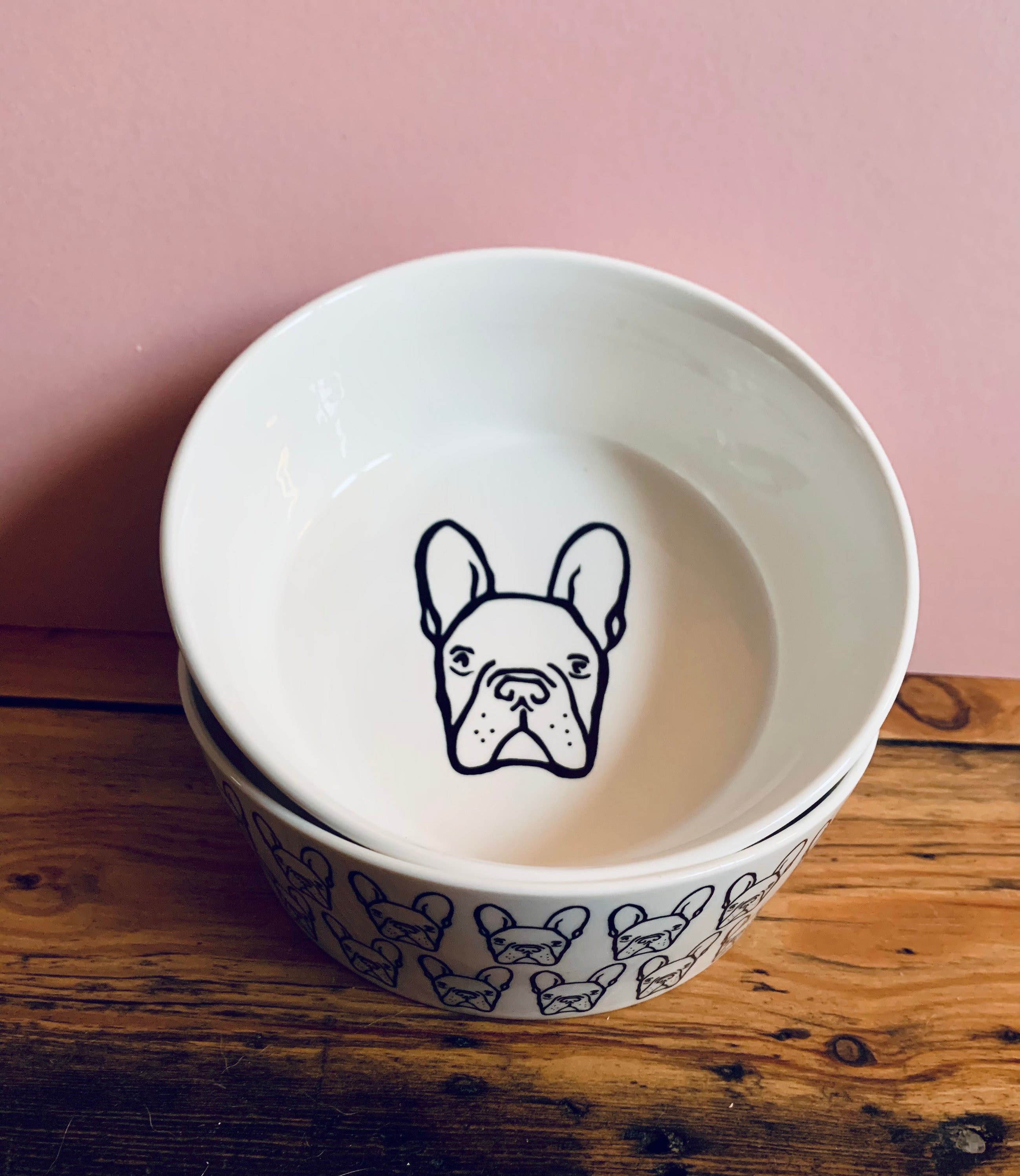 French Bulldog Pet Bowl French Bulldog Water Bowl Ceramic Etsy UK