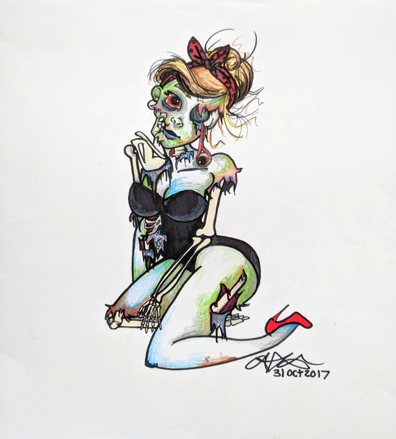 Zombie Pin Up - Etsy