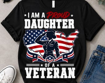 Orgullosa hija veterana PNG, Nada me asusta Diseño patriótico, Sublimación de familia militar, Descarga digital