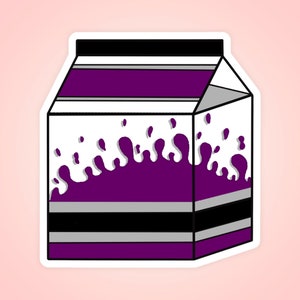 Subtle Ace Pride Milk Sticker