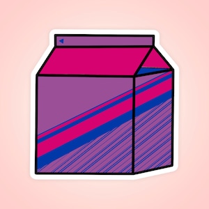 Subtle Bisexual Pride Milk Sticker