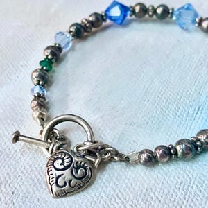 Vintage 925 zilveren Brighton meerkleurige kristallen armband afbeelding 4