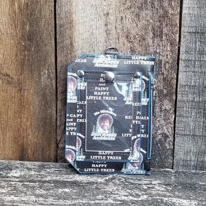 Pocket pal wallet/lanyard with side zipper pocket and ID window,  Bob Ross