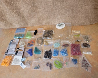 1lb Destash Lot of Jewelry Findings - Beads - Findings - Focals #E