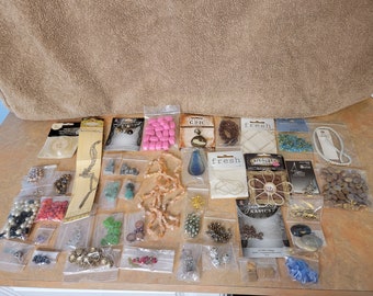1lb Destash Lot of Jewelry Findings - Beads - Findings - Focals #F