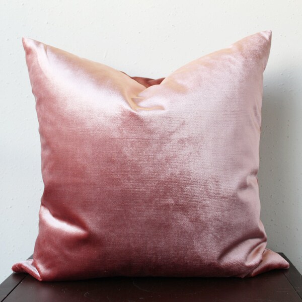 QUICK SHIP mauve velvet pillow COVER only