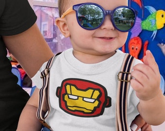 Ironman baby, Baby Boy Superhero T-shirt, Customized Ironman Shirt, Ironman Kids Toddlers, He Ironman Superhero T-shirt, Kid Toddlers