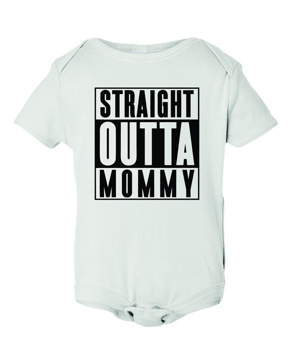 straight outta mommy onesie and hat