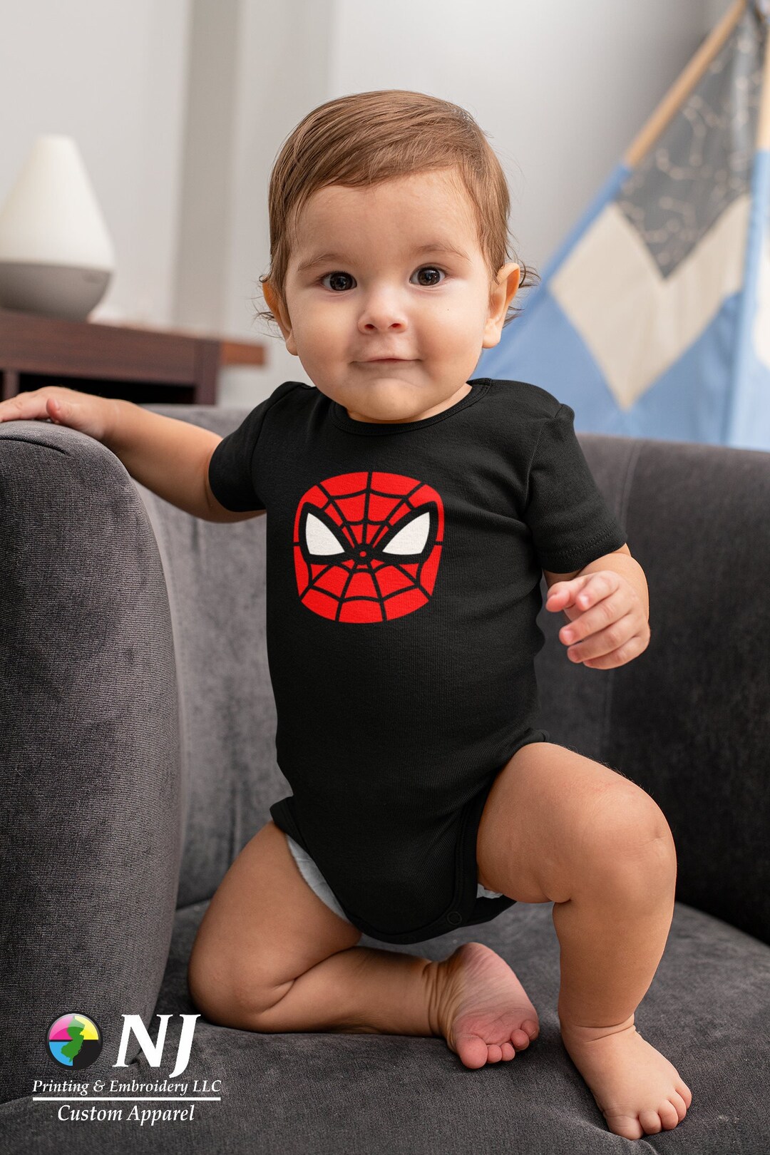 Spiderman Baby, Baby Boy Superhero Tshirt, Customized Spiderman Shirt