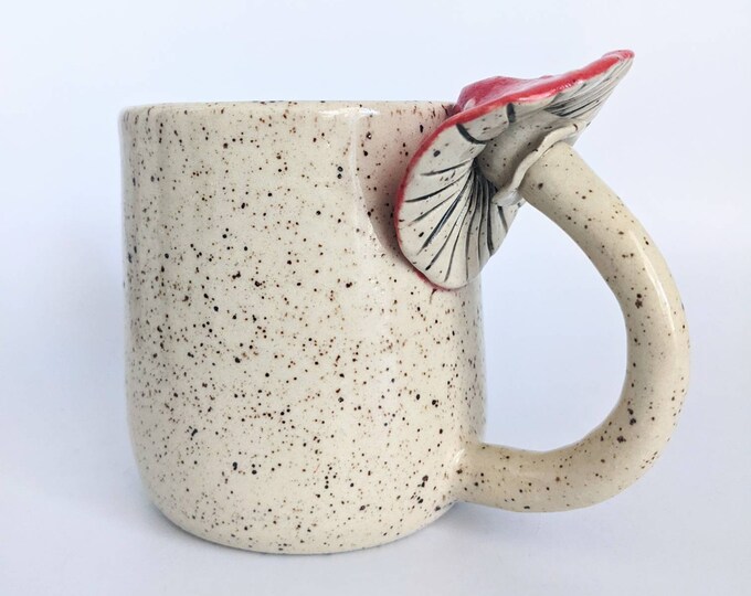 Mushroom Handled Mug L Mug With a Mushroom Handle L Now Made Etsy
