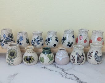 Vase bourgeon miniature : petit vase de fleurs, Mommy Pot - 2,75 pouces