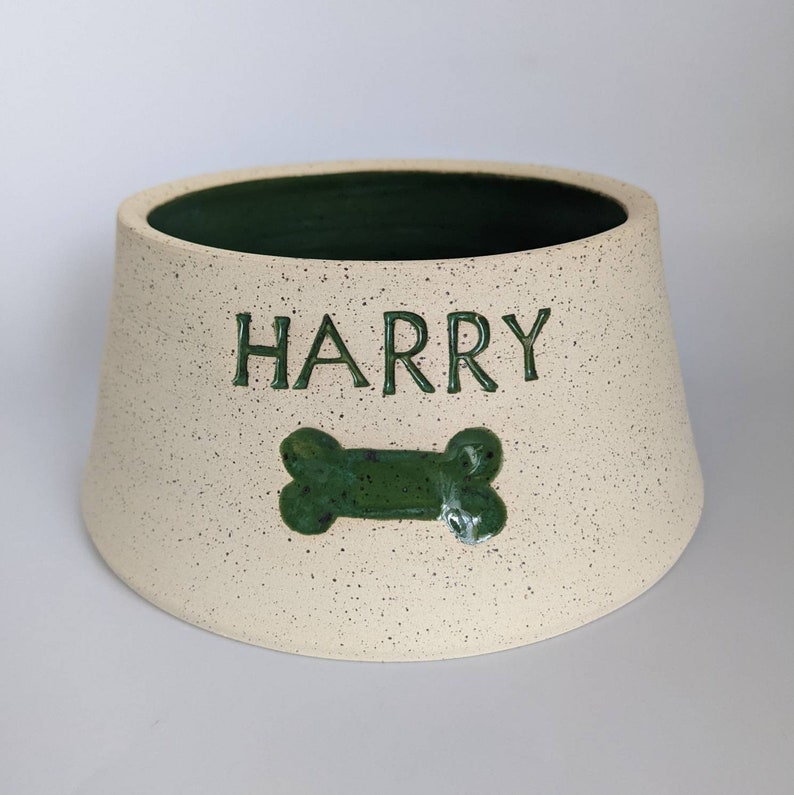XL Tall Custom Dog Bowl L Long Eared Dogs L Personalized Etsy