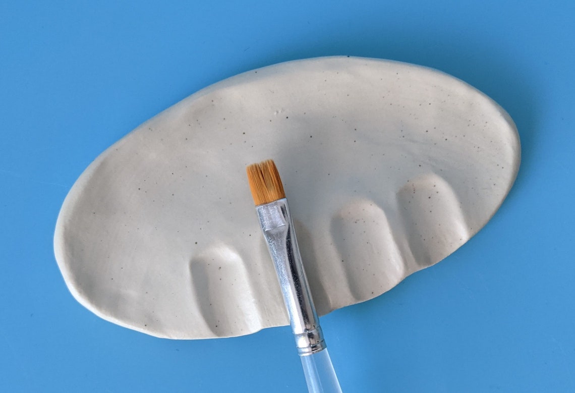 L Modern L Ceramic Speckled Paint Brush Rest L Paint Brush Etsy