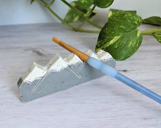 Mountain Paint Brush Rest L Mountain L Ceramic Paint Brush Rest Painter Supply L Studio Ceramic