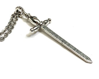 Sword Necklace-Pendant charm-Highlander-Custom-Silver sword-Katana-Sword pendant-Sword jewelry-Excalibur-Blade