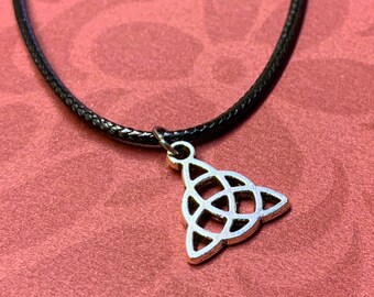 Triquetra necklace-Choose length-Pagan necklace or charm only-Power of three-Celtic knot-Irish-Celtic-Trinity knot
