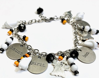 Halloween ghost bracelet-charm bracelet