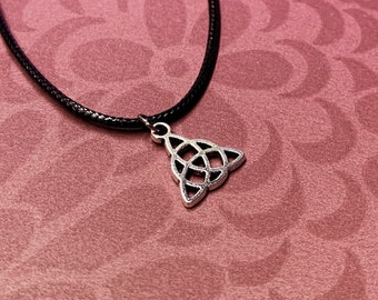 Triquetra necklace-Pagan necklace or charm only-Power of three-Celtic knot-Irish-Celtic-Trinity knot