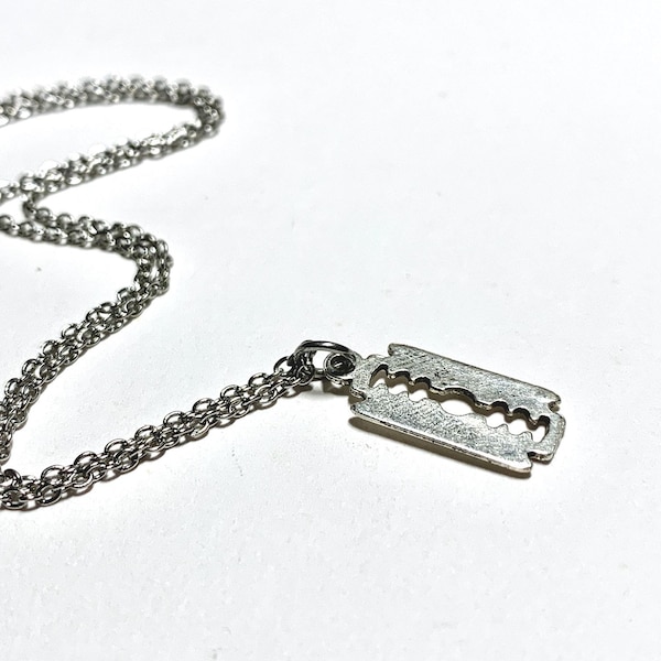 Collier Petite Lame de Rasoir - argent