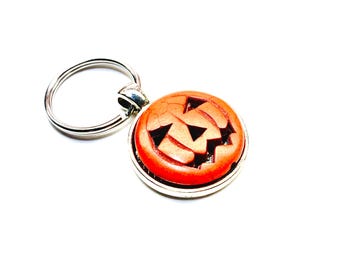 Pumpkin keychain jack o lantern Halloween