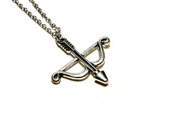 Silver Bow & Arrow Necklace