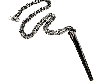 Coffin Nail necklace-memento mori-goth-mourning-talisman-voodoo-hoodoo-dark jewelry-pagan-occult