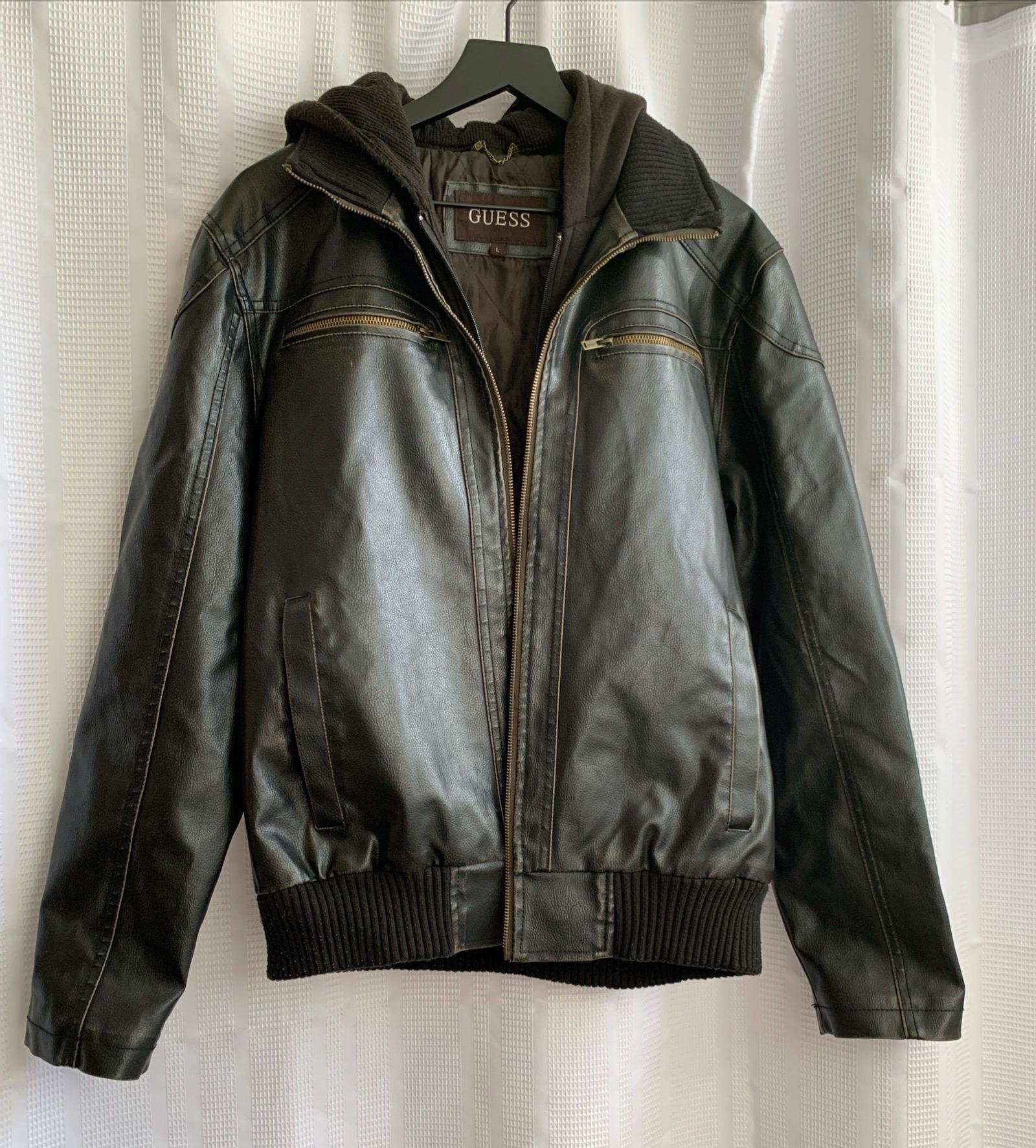 Vintage Guess Leather Jacket - Etsy