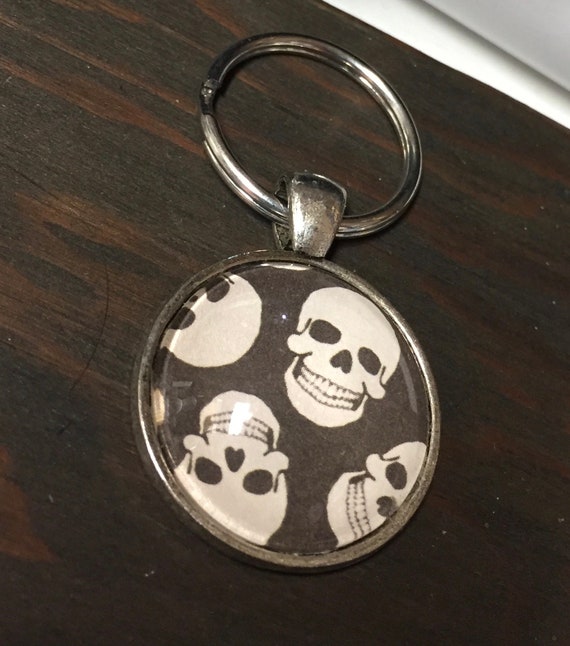 Skull Pendant Skeleton Charm Skull Haunted House Key Halloween Charm Skull Key