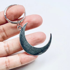 Moon Key Ring-moon Keychain-large Moon-moon Lover Gift-crescent Moon ...