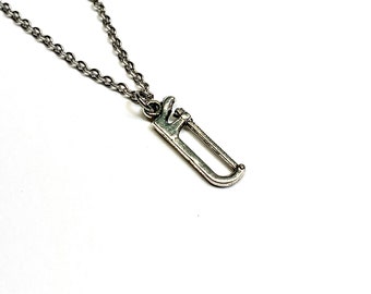 Silver Saw Necklace